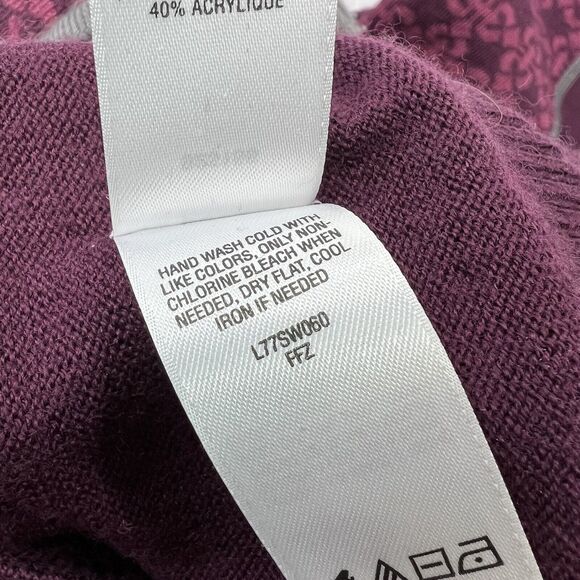 Cabela's Maroon Merino Wool Blend Nordic Zip Up Cardigan Size L - Picture 11 of 11